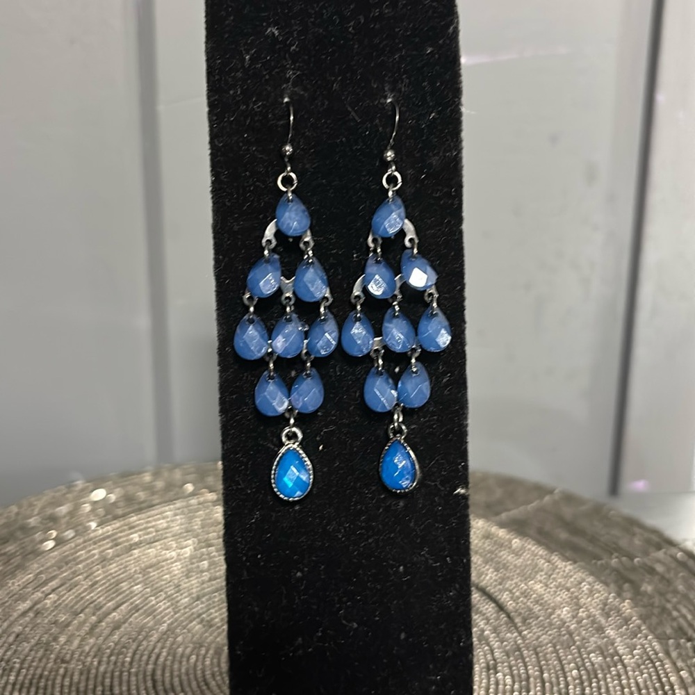 Blue Dangle Earrings